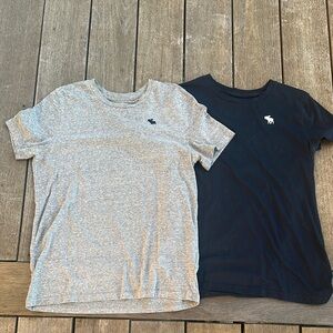 Abercrombie Kids Gray and Black Short Sleeve Tees